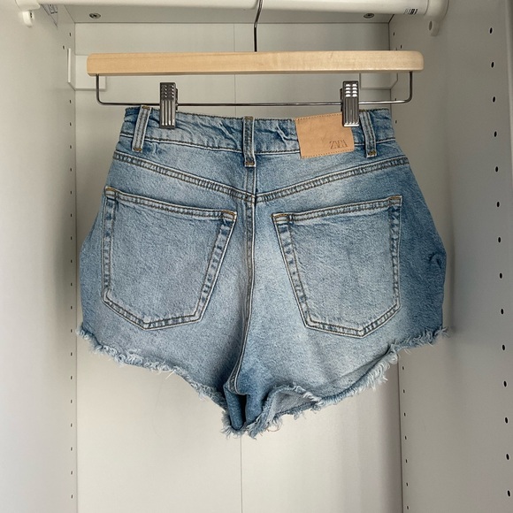 High-Waisted Flare Zara Jean Shorts, 00 - Picture 2 of 3